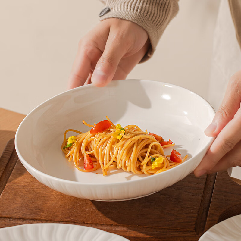 Lowe Youmi Rabbit Ceramic Plate Home Dish Plate High Temperature White Porcelain Dish Plate Deepened Plate Bowl Home 2025 New Plate Elegant Lace 7-inch Lace Plate 2 Pack No Specifications