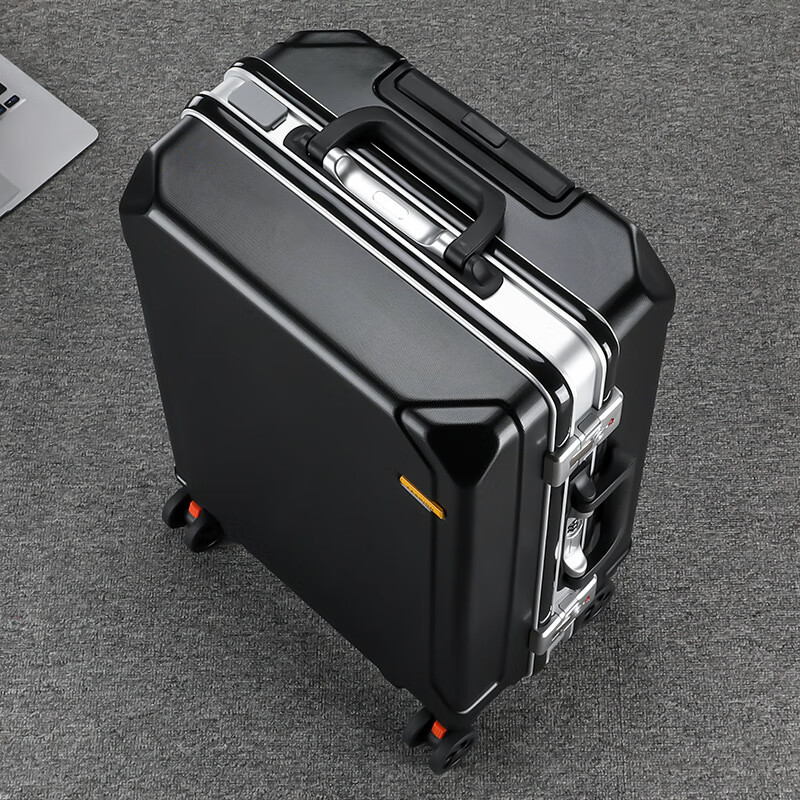 Xiaomi Li high-end suitcase can seat 22 people, suitcase for men and women, 20 boarding suitcase, college student business large capacity, 26 trolley case, supreme aluminum frame model, dark gray 24 inches, gold size