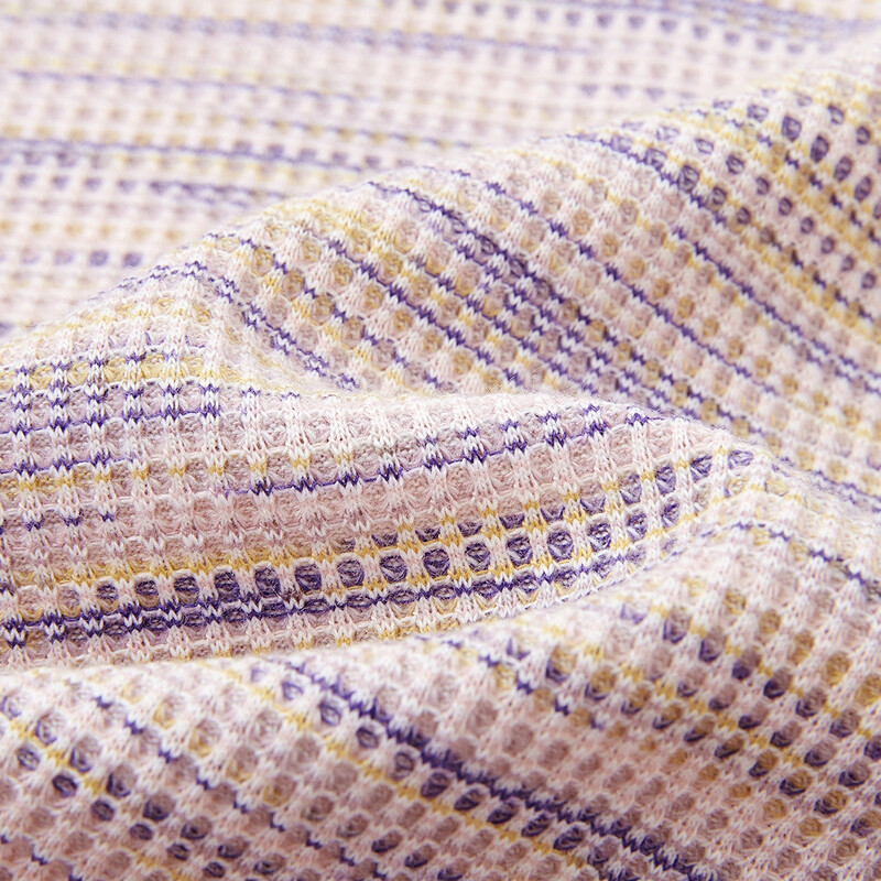 Demana Cloud Oxygen Cotton Spring Lightweight Rainbow Waffle Print Long Sleeve Layered Small Women's T-Shirt