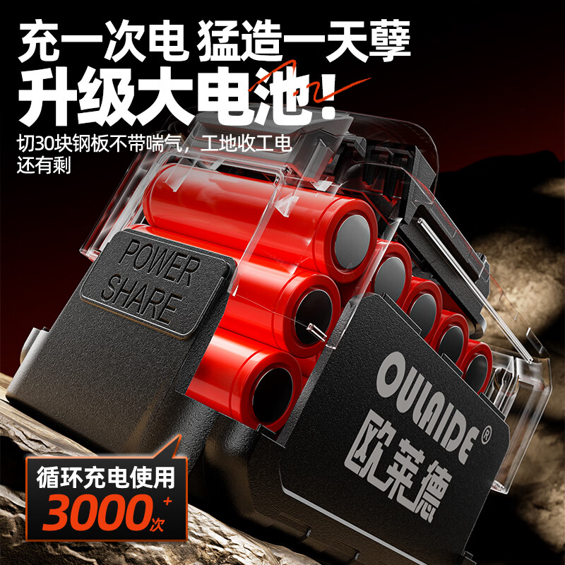 OLED 21V brushless lithium battery angle grinder multi-function rechargeable cutting machine polishing machine high power angle grinder