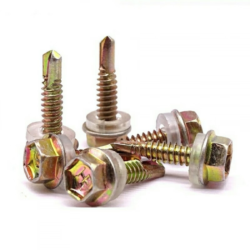 Vinoa national standard 5.5 external hexagonal drill tail wire color steel tile special nails self-tapping screws national standard thickened self-tapping screws 5.5 national standard 7 cm long (1.51 catties, about 82 pieces)