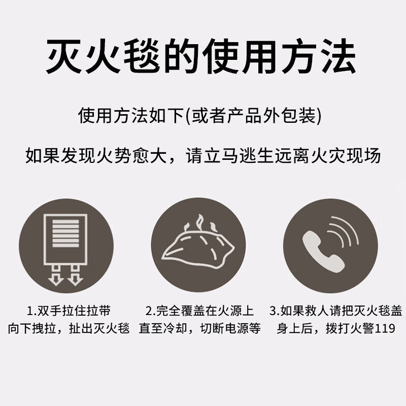 Fire national standard fire extinguishing blanket commercial household kitchen flame retardant escape glass fiber silicone mat silicone 1.5M*1.5M fire extinguishing blanket package inspected