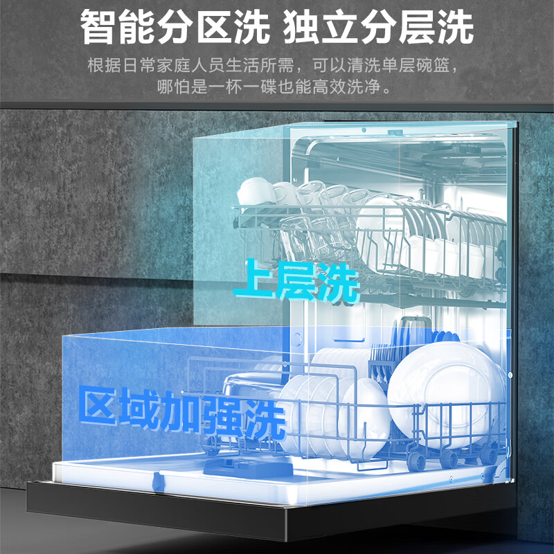 Haier Dual Micro Steam Washer W30Pro Flagship Edition Dishwasher Built-in 16 Sets Large Capacity First-Class Water Efficiency 80 Maternal and Infant Grade Disinfection Zone Washer EYBW16586GHU1