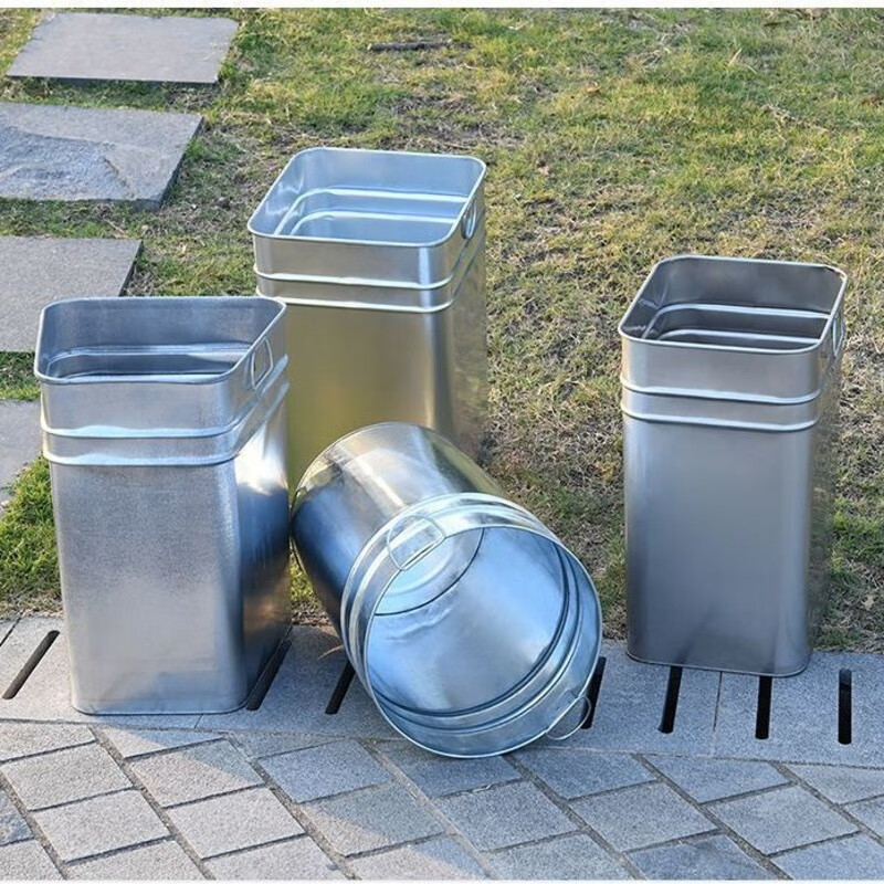 Trash can liner, outdoor stainless steel inner barrel, outdoor peel box, iron sheet, round barrel, square iron barrel inner barrel, wholesale stainless steel plate | customized size, contact customer service (from 10 pieces)