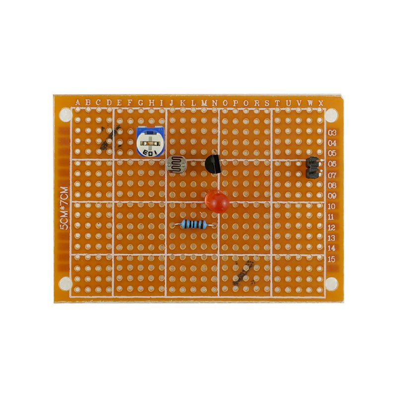 Mo Peng circuit board welding practice set hole board production DIY electronic kit novice beginner student board TZ-WNB-9 hole board 6-piece kit (fiberglass board)