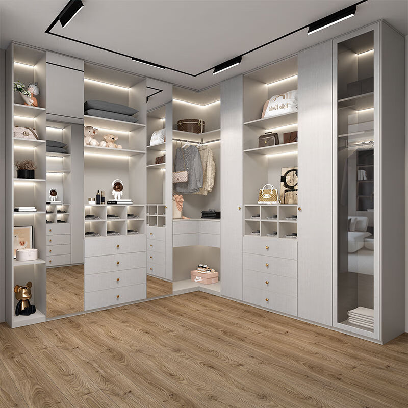 Zailu manufacturer directly supplies gold medal whole house customized wardrobe homemade overall walk-in wardrobe cloakroom sliding door home whole house 20 excluding tatami 20 square meters