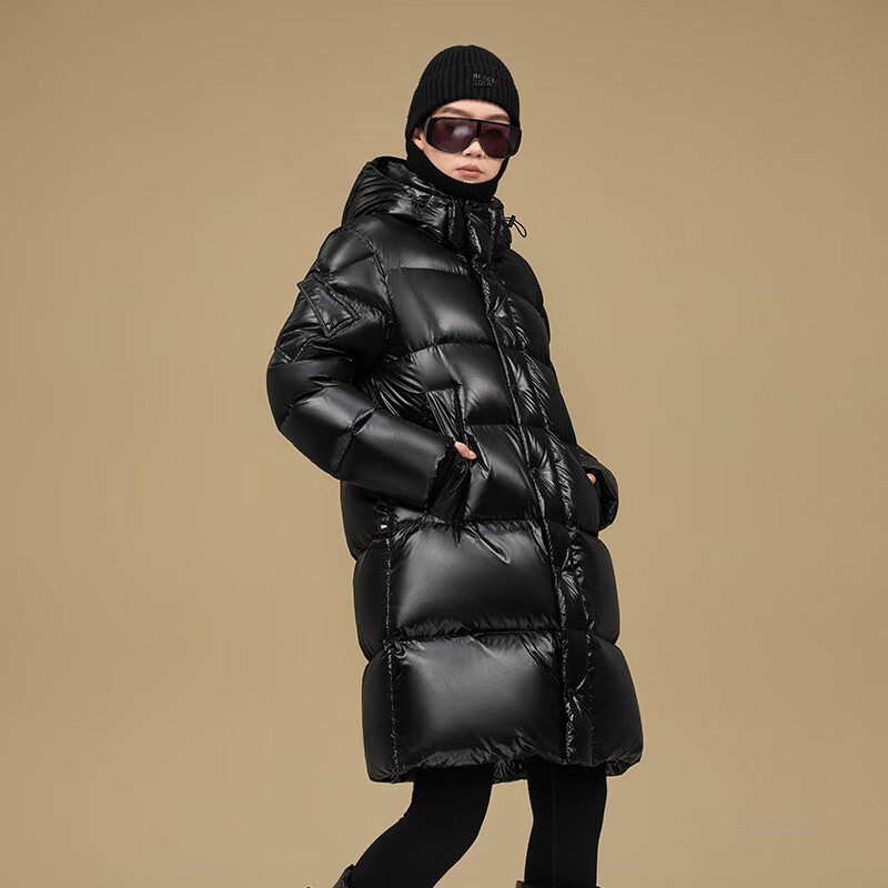 Govan Lu Yuxiao Black Gold Goose Down Jacket Pioneer 5.0 Six-Gate Uniform Style for Men and Women 25 Years New Puff Down Jacket Black M