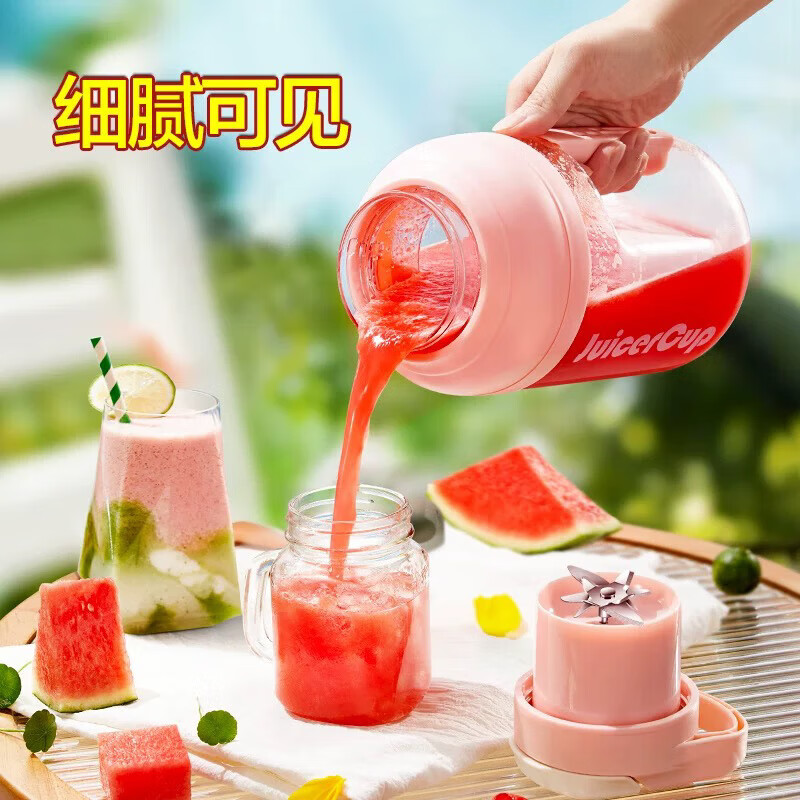 Michael Cool Germany 2025 New Wireless Juicer Portable Home Large Capacity Fully Automatic Juice Machine Ton-ton Bucket Juicing Cup Fast, Convenient and Easy to Crush Ice Fresh Green 1500ML One Cup and One Cover 14-Blade Blade