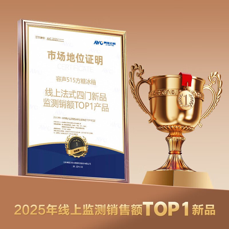 Rongsheng Cube Sugar 515L French-style multi-door refrigerator dual-system ultra-thin zero-embedded automatic ice making first-class energy efficiency white BCD-515P60FZNAD National Subsidy World Cup