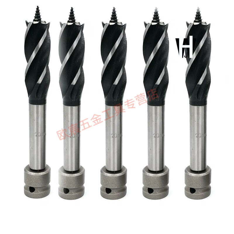 Fengxi electric wrench 18-turn woodworking 2 twist template drill bit high-speed steel 22 special electric wrench plus four-slot four-edged self-tapping drill 20mm sharp type