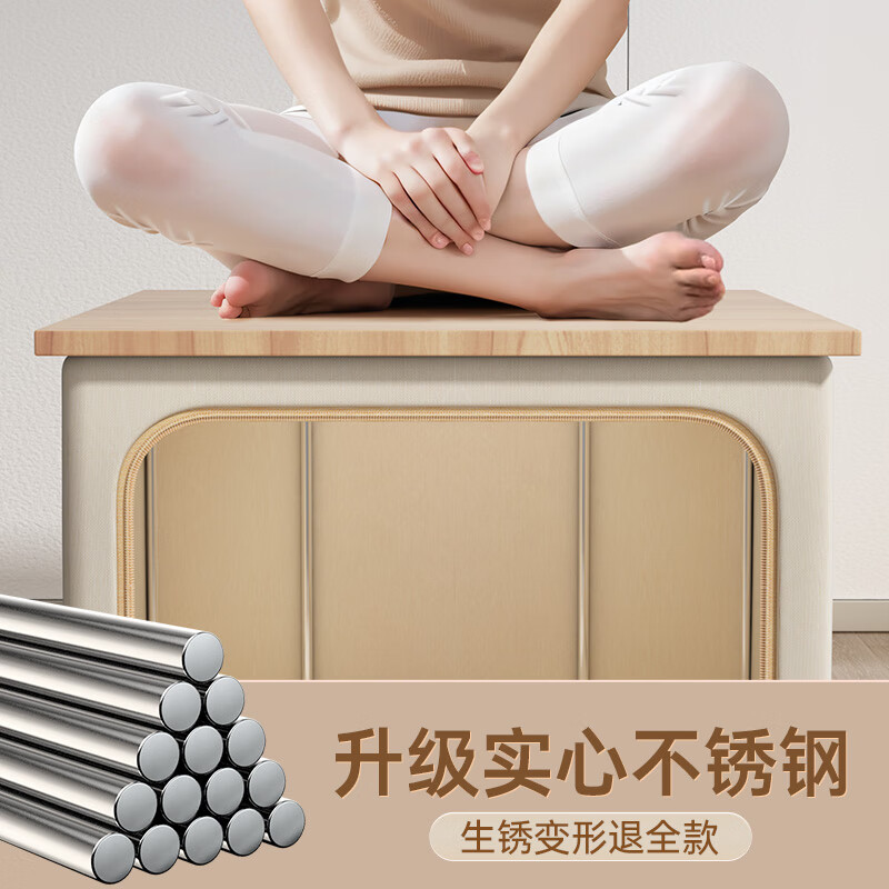 He Jiagong 3-pack clothes and quilt storage bag zipper type moving packing clothing organization bag large capacity waterproof and moisture-proof khaki 2-pack double window double door丨thick and bold 24L (length 40*width 30*height 20cm) worsted texture/bold