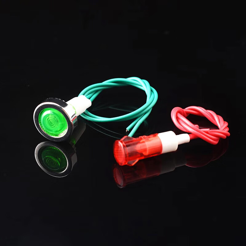 10MM corded indicator light signal light XD10-3 power light XD7-1 work indicator light MDX-11A XD10-3 white 220v (5 pieces)
