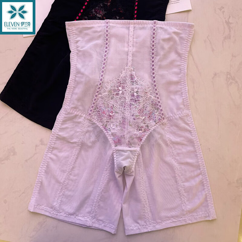 High waist embroidered medium pressure plastic shorts pink 2XL under 135 catties