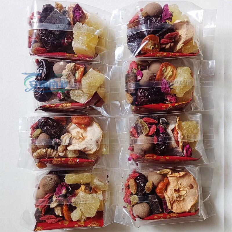 Food Huai Ningxia Babao Tea Rose Sauce Gaiwan Tea Sanbaotai Yinchuan Specialty Authentic Handmade Babao Tea Wolfberry Health Tea Authentic Traditional Old Flavor Babao Tea 900g 75g*12 bags with rose sauce