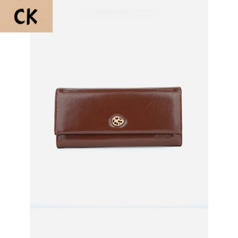 CHLING KAYAN Small ck women's bag ONISM STUDIO wallet women's long 2025 spring and summer new retro niche design mobile phone brown