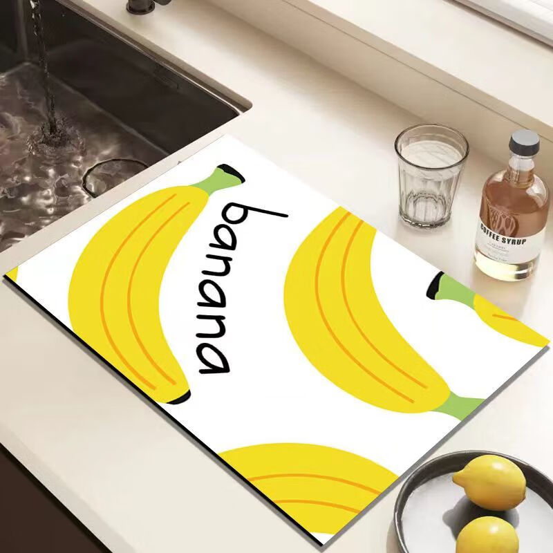 FANCYCHIC thickened kitchen drain mat, non-slip, heat-insulating, water-absorbent, dirt-resistant, one-flush and clean dishwashing sink, strawberry berry, customized size, contact customer service