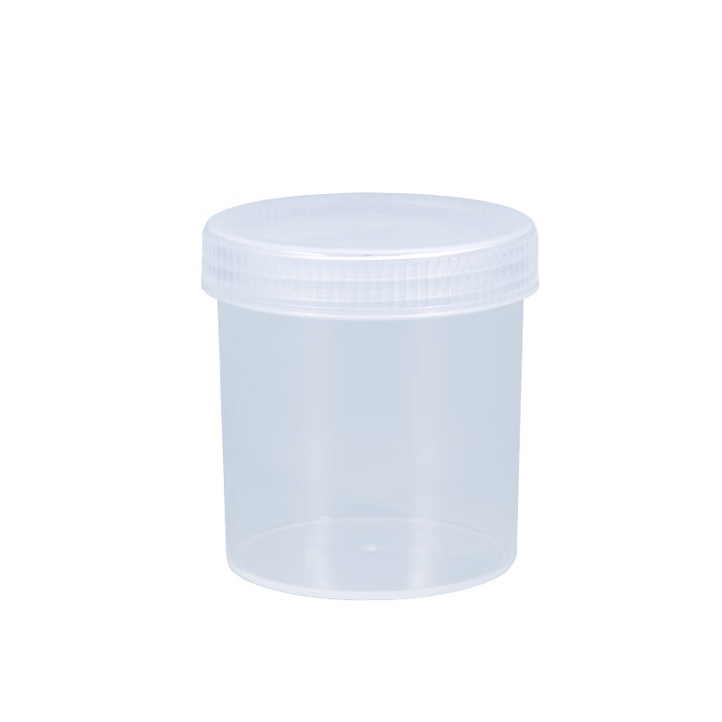 Metasequoia (pack of 4) 250ml transparent thickened spiral can with ordinary screw cap, food-grade seasoning and dried fruit can, round storage tank, storage tank, plastic tank with lid