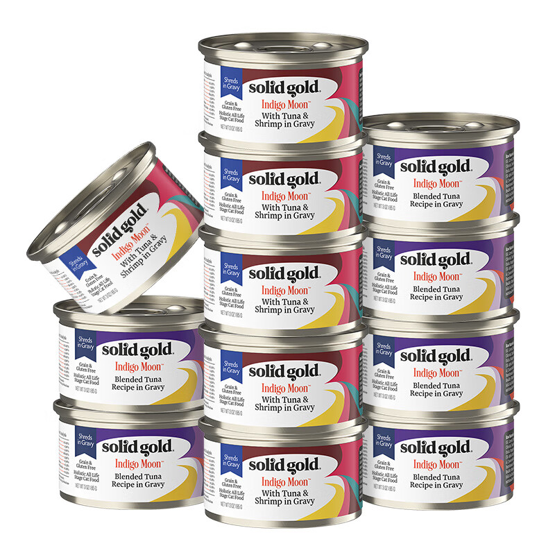 SolidGold imported staple food grade canned cat wet food tuna + shrimp mixed flavor can 85g*12