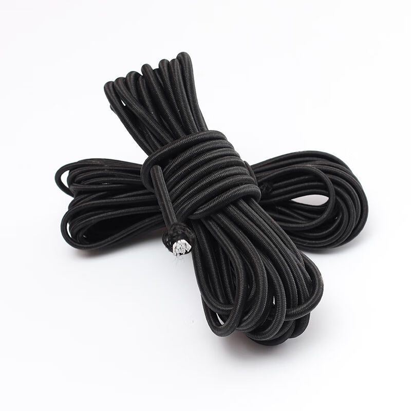 Strap elastic rope wholesale high elastic round elastic rope black thin round elastic rope rubber band lounge chair rope black diameter 3.5 mm (50 meters)