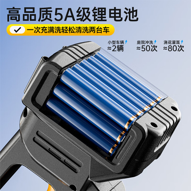 Quiet Bear wireless car washing machine high-pressure water gun lithium battery household rechargeable car wash water gun electric cleaning machine