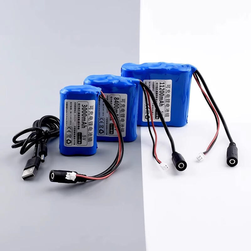 Zejie 5V lithium battery microcontroller LED light rechargeable battery USB fan 4G wireless network wifi Bluetooth module power supply 5600mAh 5V free 2A charging cable