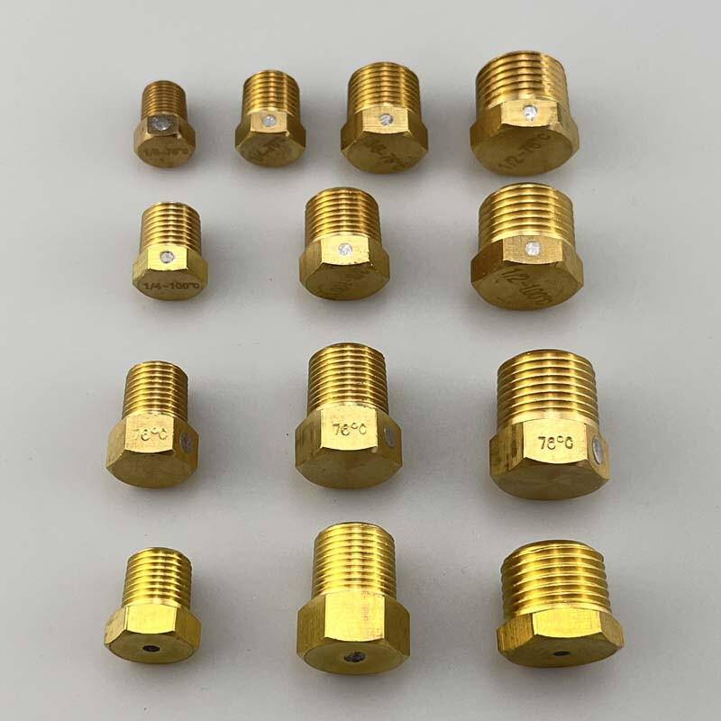 Air conditioning unit copper fusible plug insurance safety bolt 76 degree 100 degree tube shell condenser 2 points (ZG1/4) 76 degree steel stamp 1 piece
