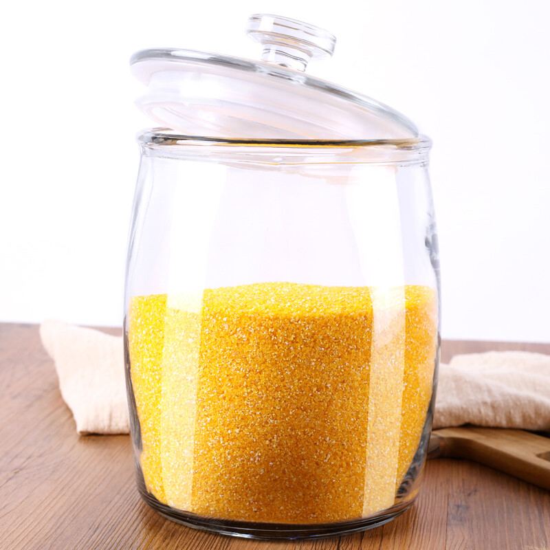 BestHA rice bucket food-grade special lead-free glass insect-proof rice storage tank kitchen storage moisture-proof rice storage container 8 pounds