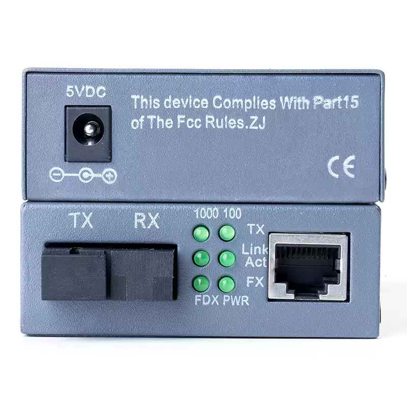 LHGD Gigabit single-mode single-fiber optical fiber transceiver photoelectric converter external power supply GS-03-AB pair black neutral pair large power supply