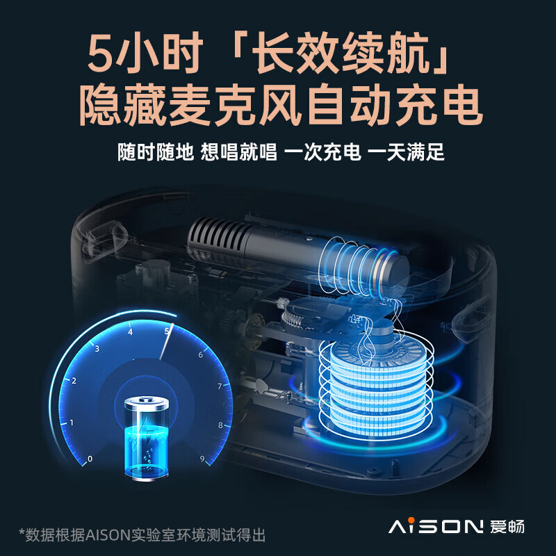 AISON K50 Karaoke Speaker Three-Year Membership Edition Family KTV Microphone All-in-One Outdoor Vocal Machine Musical Instrument Speaker Valentine's Day Gift New Year's Gift