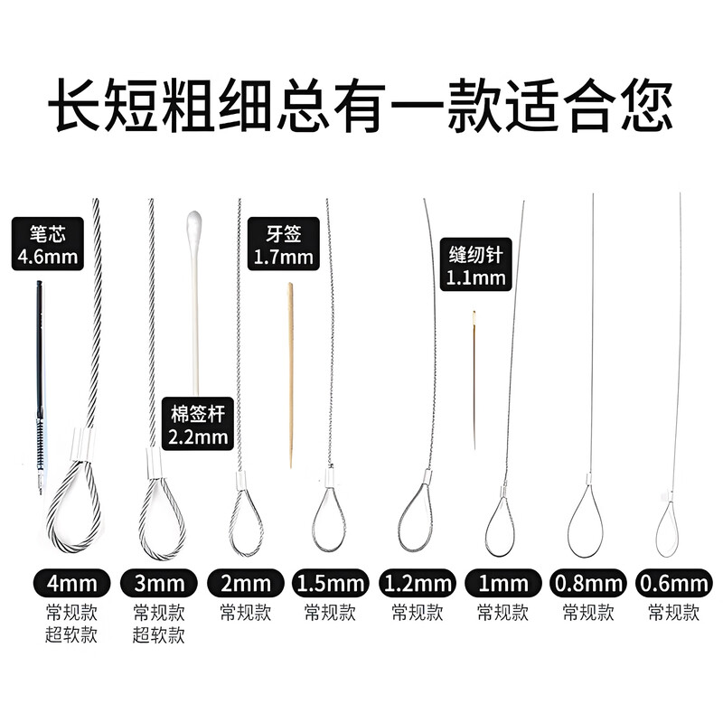 Baodefeng 304 stainless steel wire rope steel rope thin soft clothesline rack plastic-coated lifting M1/2/3/4/5/6/8/10mm plastic-coated 14mm*1 meter (1 piece)