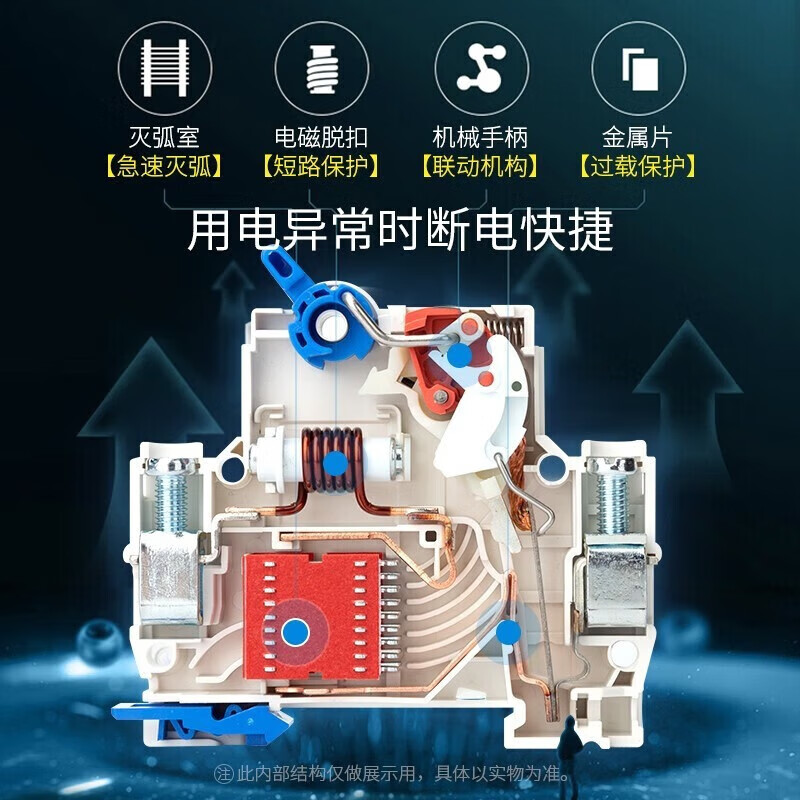 Chint NXB-63 air switch C-type household circuit breaker 1P2P3P4P air switch 63A32A 1P 10A