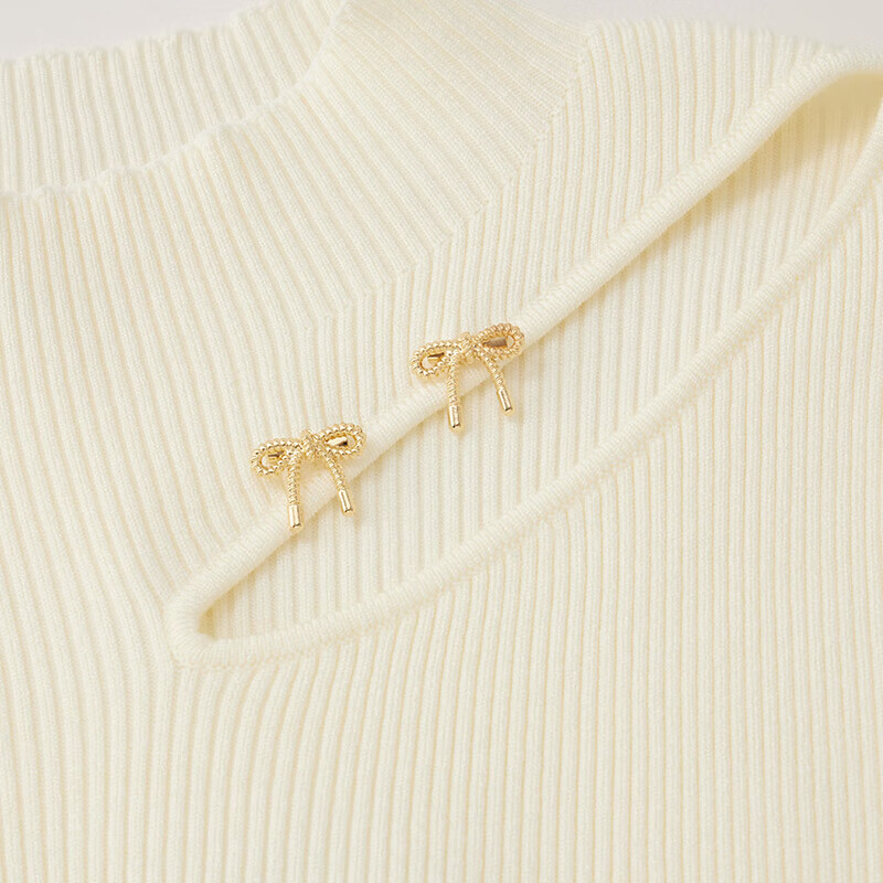 IEF/Aiyifu Slightly Fat Plus Size Women's Clothing 2025 Autumn New French Design Woolen Bottoming Clothes