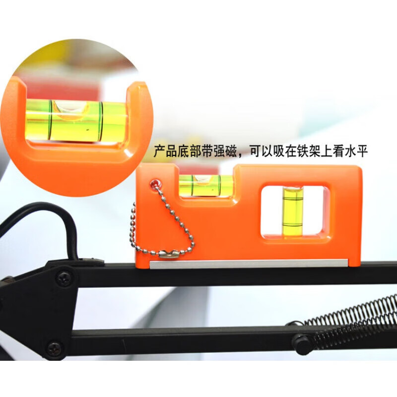 He Jiagong level green light level bubble with magnetic level high precision mini level bubble balance ruler universal level bubble small level 8X23mm 10 pack