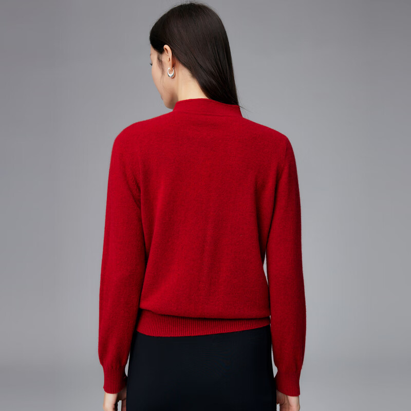 Paro new Chinese style disc button stand collar cashmere sweater Paro 25 autumn and winter new 100% cashmere women's knitted sweater