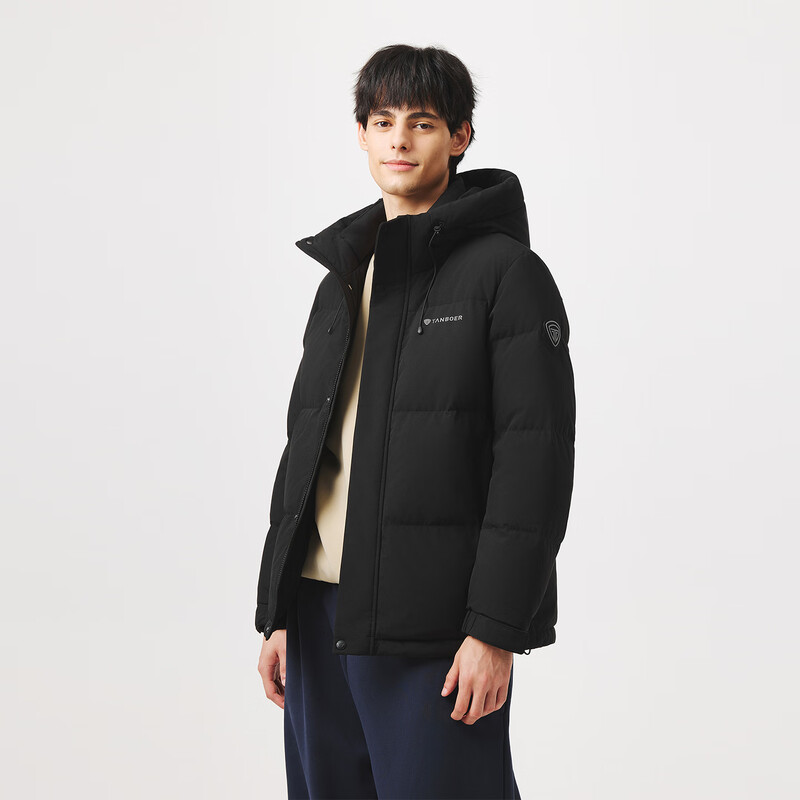Tambor down jacket men's short hooded warm winter jacket thick 25 years new 5550325D black 185