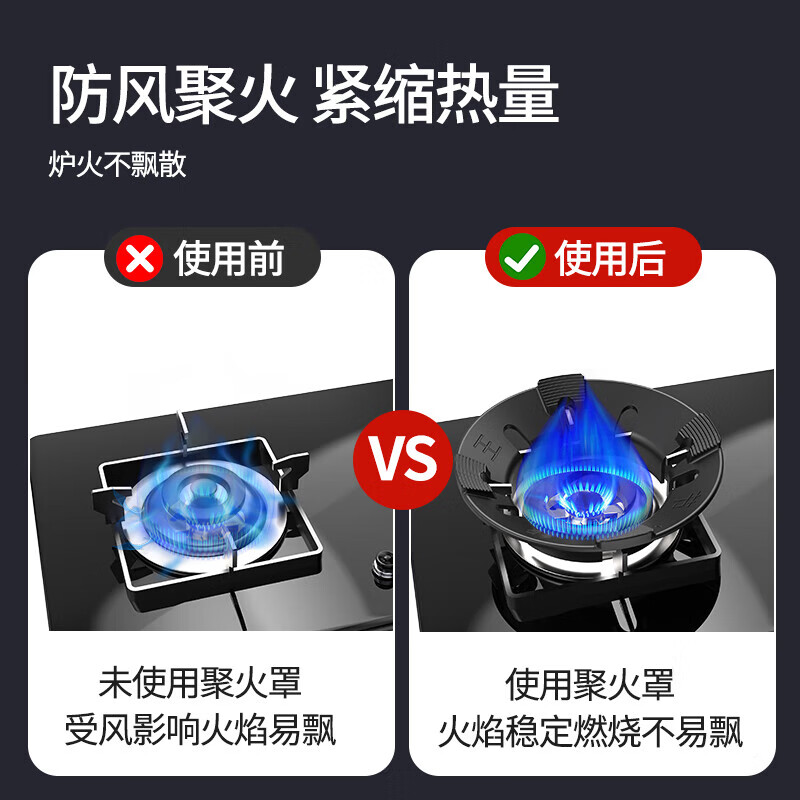 KDISV German gas stove bracket wind-proof fire-concentrating hood gas stove cast iron wind-proof cover anti-slip pot holder stove table holder stove fire-concentrating windproof hood national style four-claw universal (1 piece) new upgrade - gas-saving and wind-proof - better to use