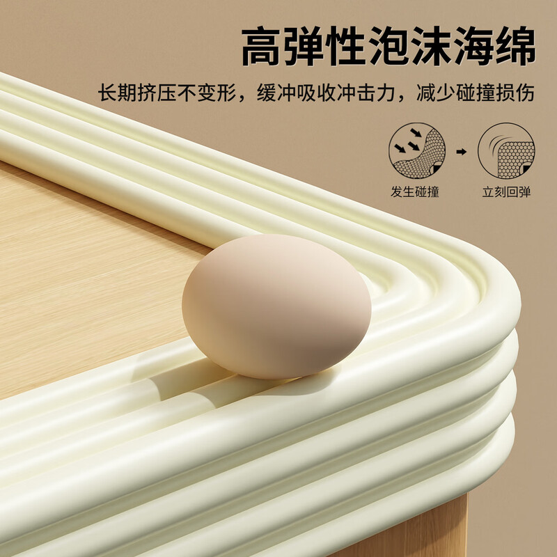 Mileqi baby wall anti-collision strip, environmentally friendly corner soft-wrapped edge guard, anti-collision table sticker protection strip, L-shaped pink