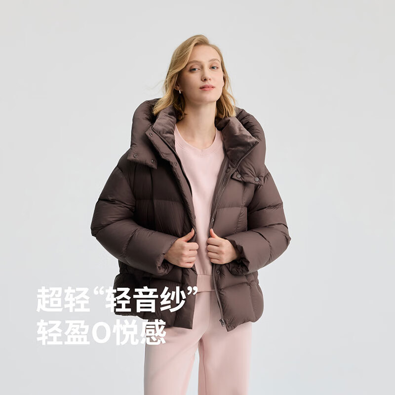 Bingjie BINJORA Short Removable Hood Down Jacket Women's 95 White Duck Down Puff Down Jacket Puff is the first choice recommendation
