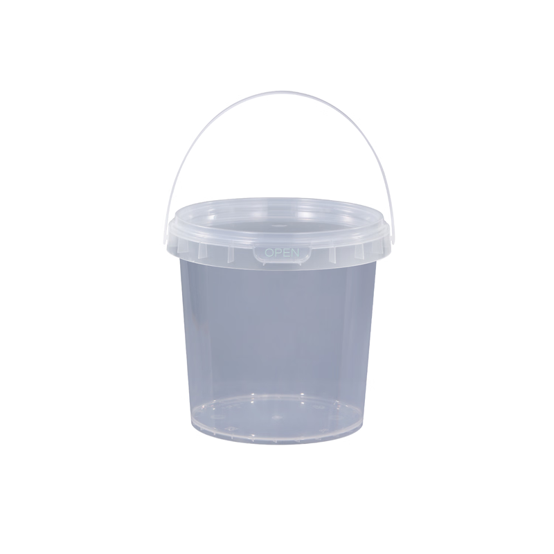 Metasequoia (3 pieces) 2L transparent thickened sealed plastic barrel food grade soft film powder refill barrel facial mask powder barrel storage tank sealed barrel drum (LC)