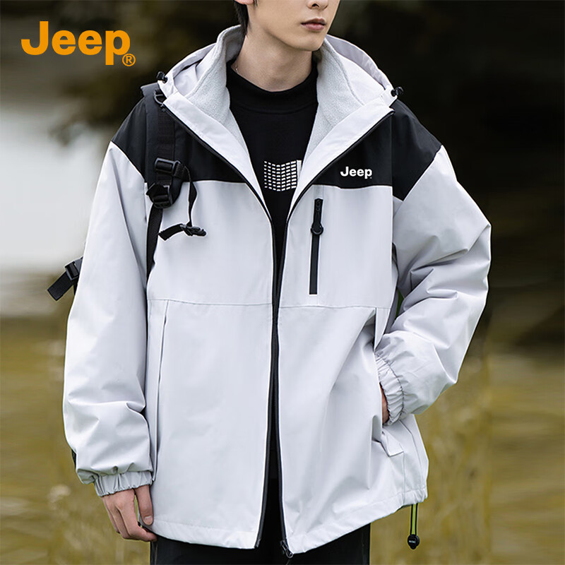 JEEP three-in-one assault jacket 25 autumn and winter detachable two-piece set men's windproof and waterproof jacket for men