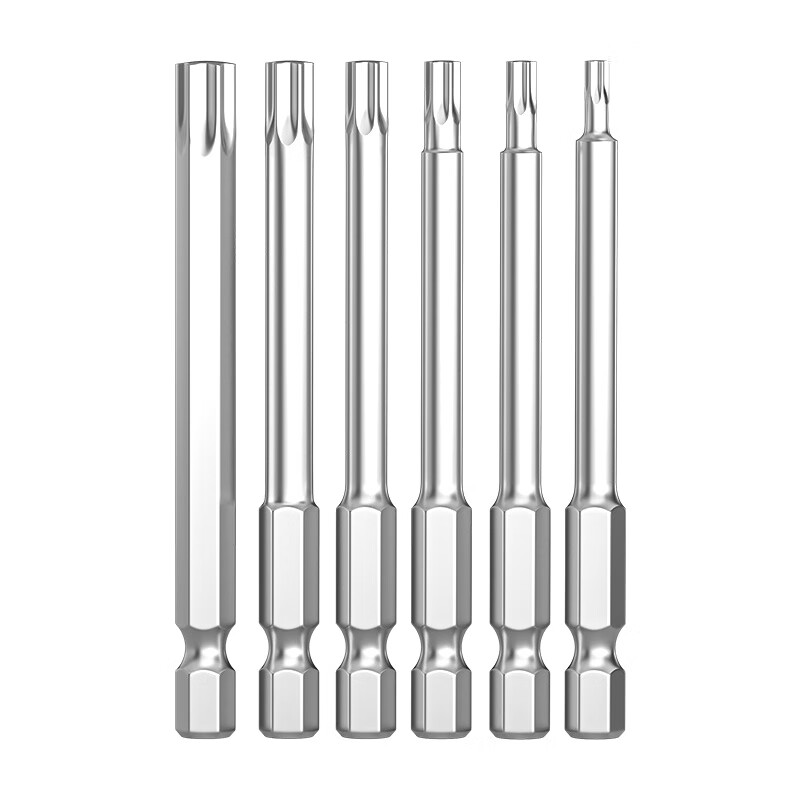 Tianzhuo Hardware Plum Blossom Bit Electric Screwdriver Bit Inner Hexagonal Rice Shape Handle Wrench Wind Batch T27T30T10T25T20 50mm*T8 Solid Strong Magnetic Hardening