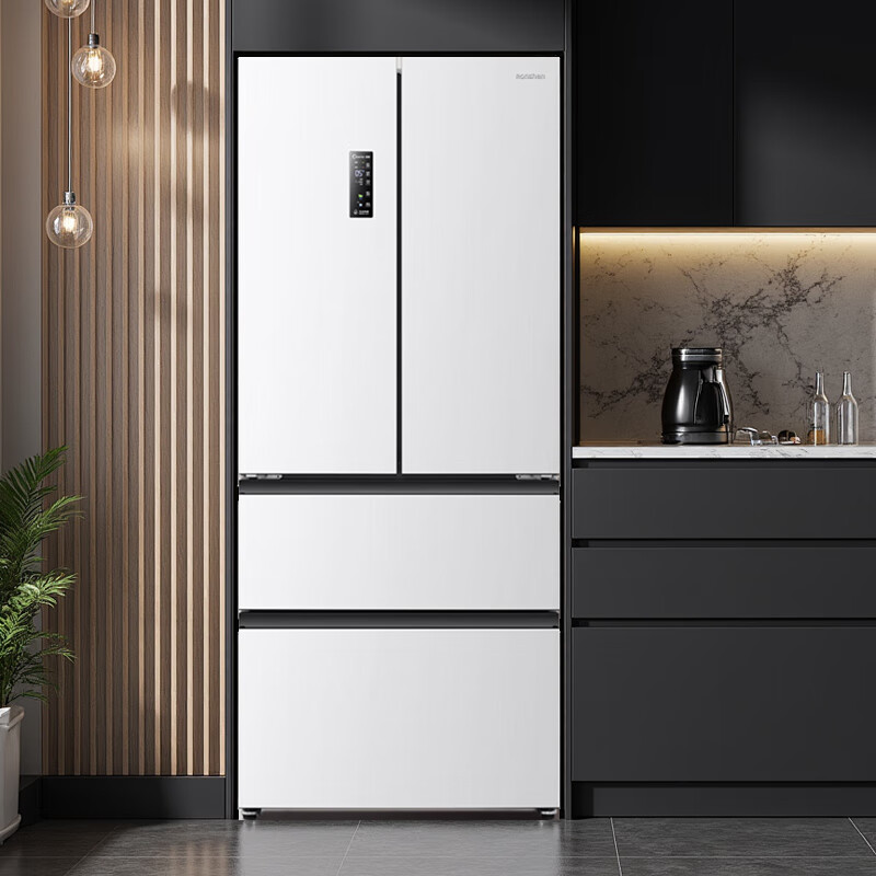 Rongsheng 501Pro French upgraded model 501 liter dual system double cycle refrigerator French multi-door IDP active sterilization blue light freshness BCD-501WD3MPZ Haoyue White BCD-501WD3MPZ Haoyue White