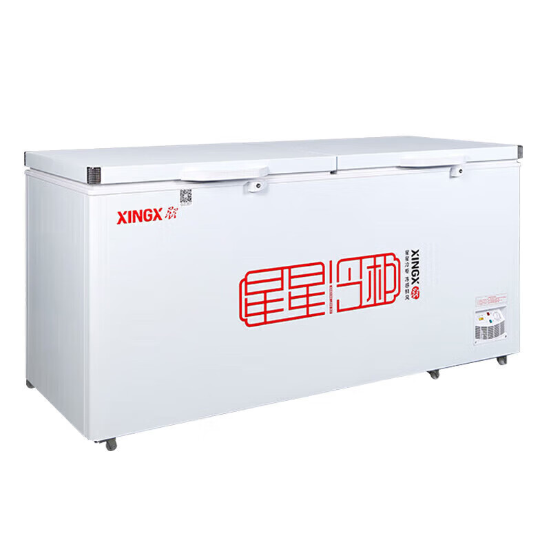 Xingx commercial freezer large capacity - 40 degrees deep cooling horizontal single temperature Xingx brand 400 liters or more refrigerated freezing conversion double door refrigerator beef and mutton fresh cabinet tea cabinet 618 liters 1.7 meters丨-40 center beam defrost electronic temperature control