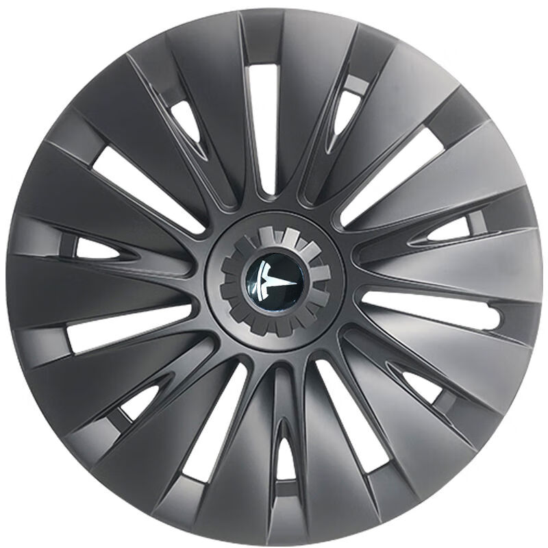 Litian suitable for Tesla modely wheel hub cover with full edge 19-inch wheel hub protective cover P version modified decoration Y 19-inch flat straight edge matte black