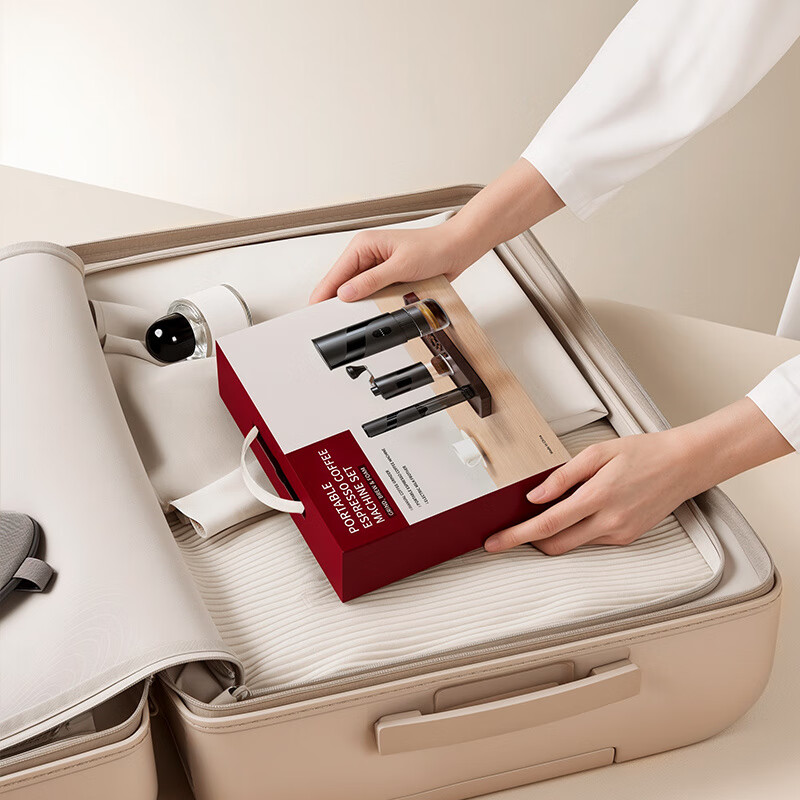 CLITON portable espresso machine set electric espresso machine capsule extraction small home outdoor office S2 portable coffee machine stainless steel water tank + capsule/