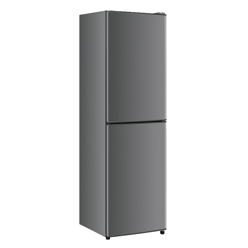 CHIGO 268 liter double-door refrigerator household small first-class energy efficiency large capacity refrigerated fresh-keeping soft-freeze partitioned storage energy-saving refrigerator for rental houses trade-in 268 liters purification and deodorization four layers of upper refrigeration and three layers of lower freezer shelves