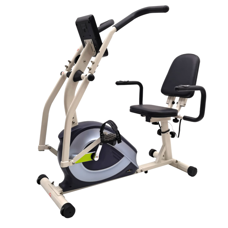 Shanfulu horizontal exercise bike sports fitness equipment for the elderly hemiplegic limb linkage rehabilitation training bicycle manual magnetic control 14-speed resistance adjustment bicycle