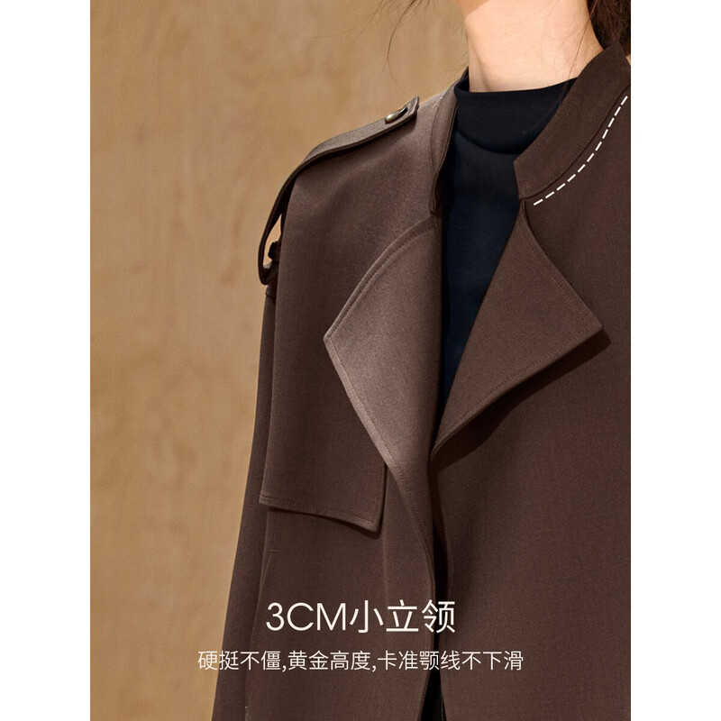 Mohan Yimei Warm and Fashionable Windbreaker 2025 Autumn New Style Relaxed Old Money Short Profile Lapel Jacket