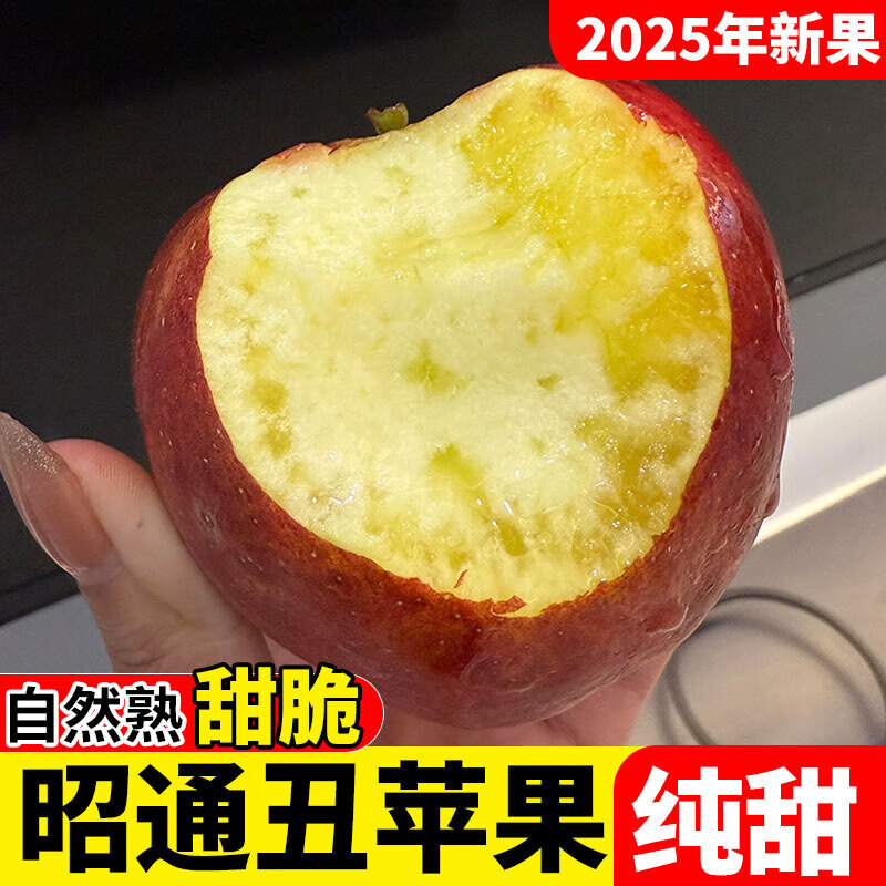 2025 Authentic Yunnan Zhaotong Rock Candy Apple Fresh Fruit Apple Seasonal Crisp Sweet Fruit Origin Straight Hair 9 Jin Pack Extra Large Fruit (90-100mm)