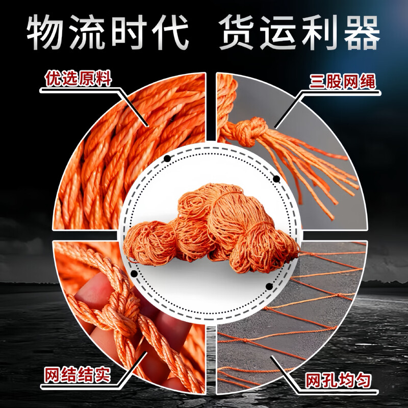 Yiying packaging protective rope net truck net rope container nylon net tarpaulin protection safety net pocket 40cm hole 8X22 meters